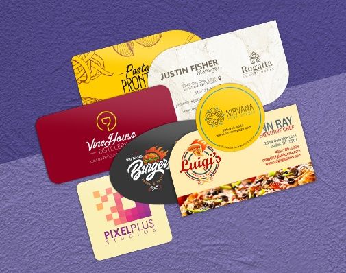 die cut business cards